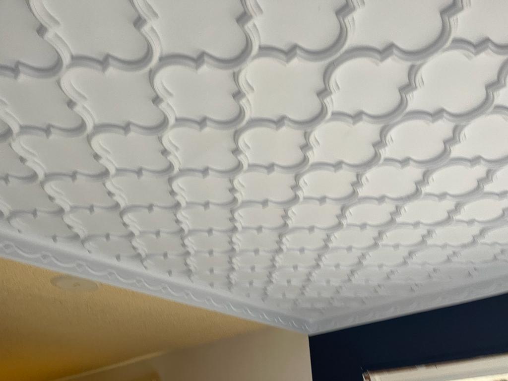 Ornamental Plaster ceiling design on a home in Seattle, WA.